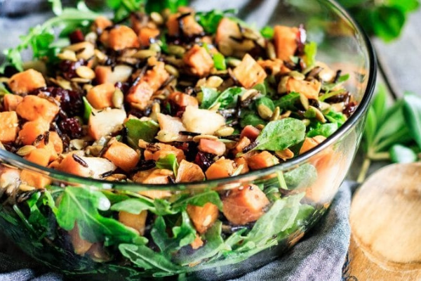 Sweet Potato Cranberry Wild Rice Salad